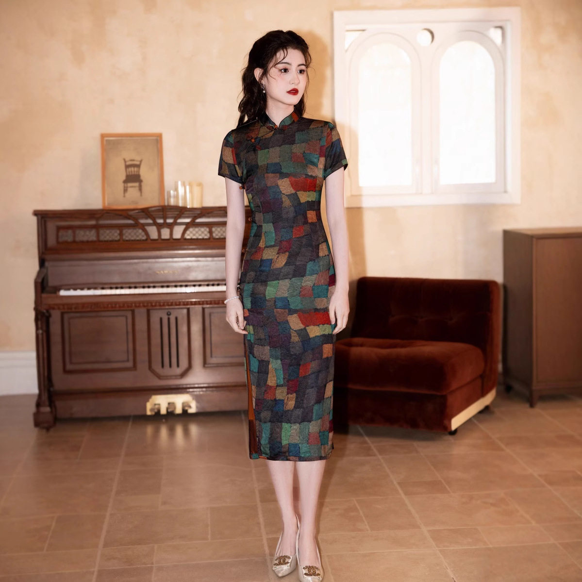 春夏款2026新款日常改良旗袍复古优雅气质老上海民国文艺连衣裙