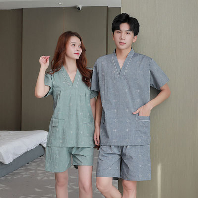 汗蒸服新款棉布男女情侣