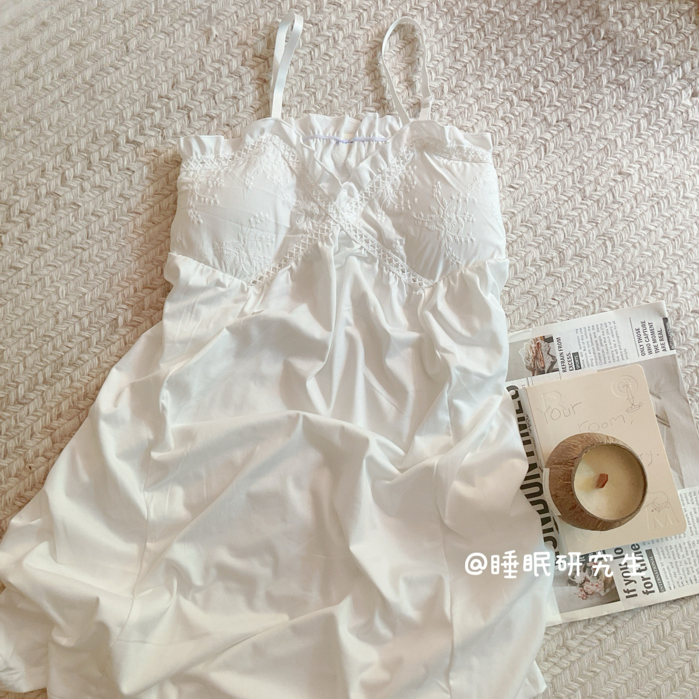 【月夜告白】自带胸垫夏季女睡裙法式性感纯欲风睡衣吊带家居服