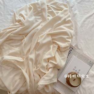 【曲奇饼干】秋冬季情侣浴袍华夫格家居服纯棉超方便睡袍仪式感