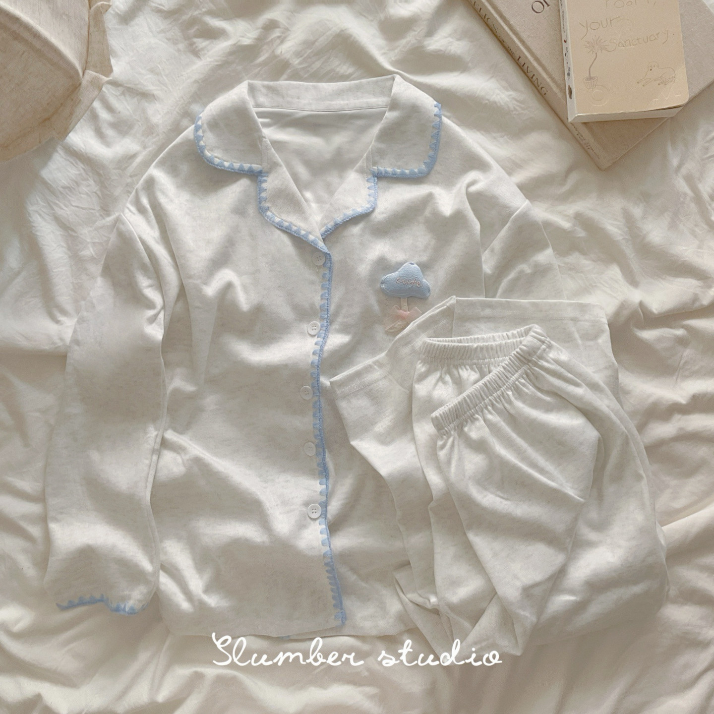 【白色巧克力】秋季女睡衣细腻软料家居服柔肤速热仿羊绒套装