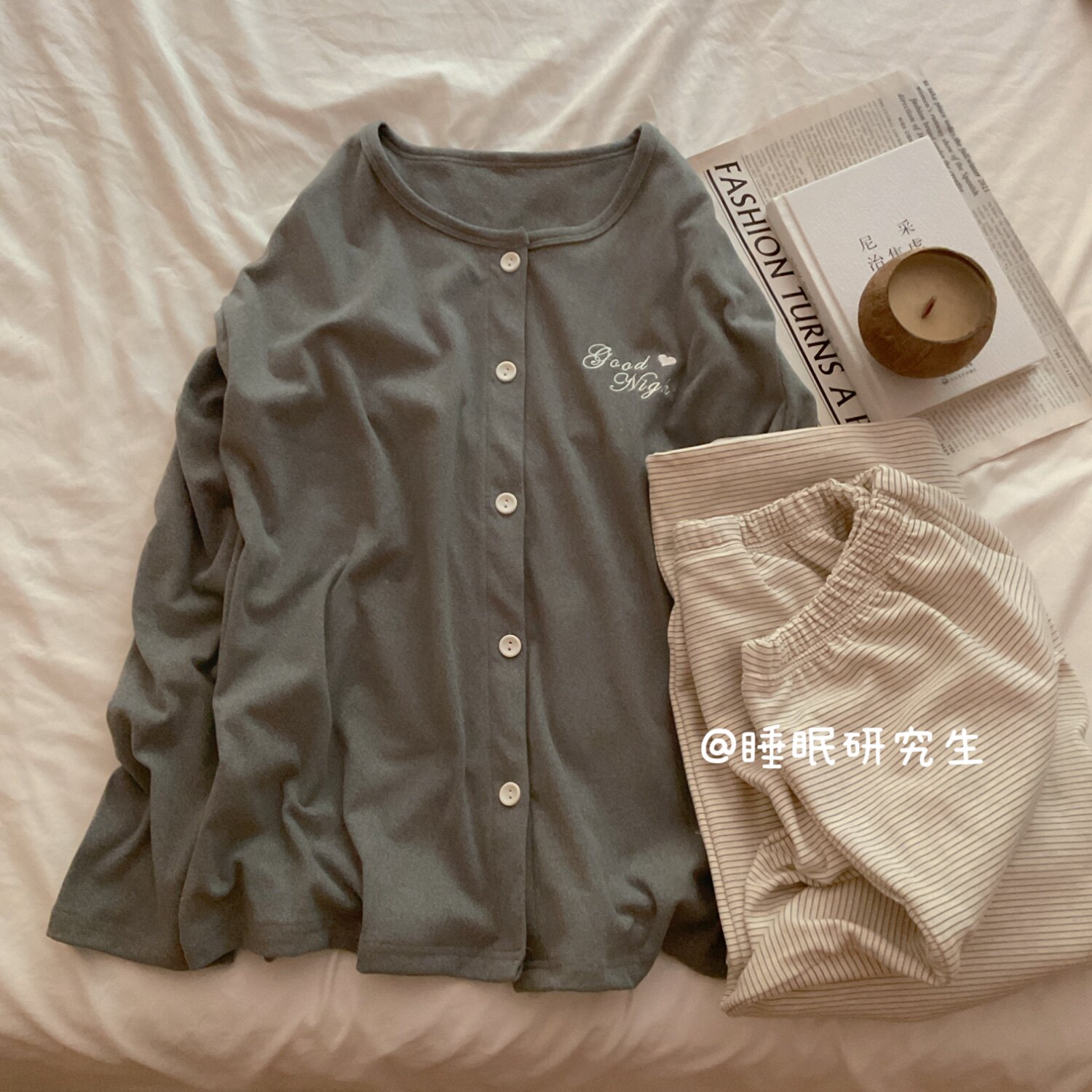 【加藤小姐】德绒秋冬季女睡衣软料家居服套装慕斯系列自由开衫
