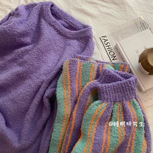 Wear小花束半边绒睡衣自蓄热软绵绵套装 Basic 超蓬松0压感