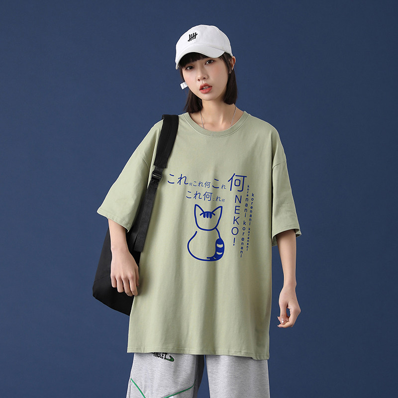 夏季日系宽松体恤印花圆领潮牌ins短袖T恤韩版潮流潮A161-T17-P25,男装T恤,电商A161