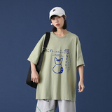 夏季日系宽松体恤印花圆领潮牌ins短袖T恤韩版潮流潮A161-T17-P25，男装T恤，电商A161