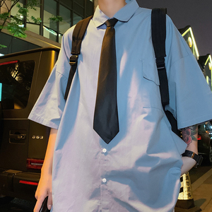 短袖t恤潮牌ins宽松印花中袖男夏季街头百搭个性潮A161-W1053图片