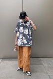 夏季短袖男潮牌t恤宽松百搭休闲上衣ins港风潮流体恤A161-T50-P30，男装T恤，电商A161