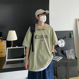 男短袖t恤潮牌潮流ins夏季新款半截袖印花上衣服A161-T20-P25，男装T恤，电商A161