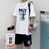 休闲运动套装2021新款夏季韩版潮流潮牌短袖网红A161-TZ06，男装套装，电商A161
