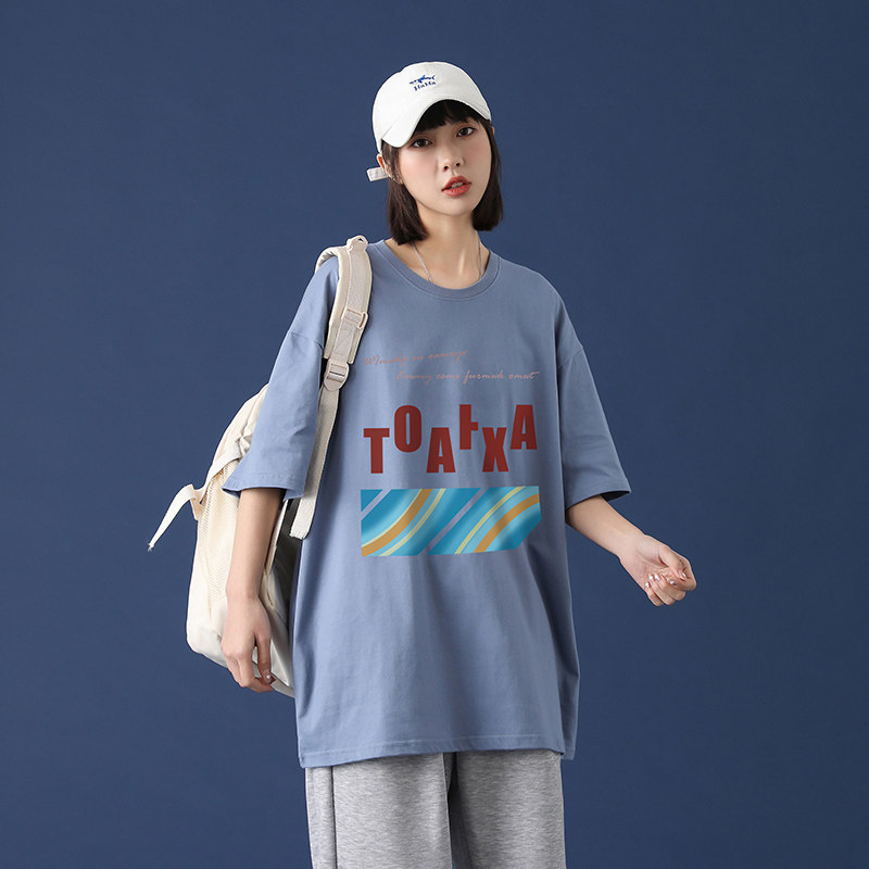 夏季翻领情侣韩版宽松潮流百搭短袖T恤A161-T40-P25图片