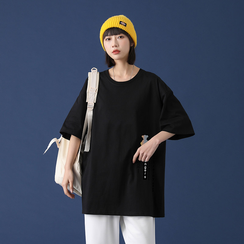 港风短袖t恤宽松百搭bf风半袖体恤韩版潮流ins上衣服A161-T18-P25,男装T恤,电商A161