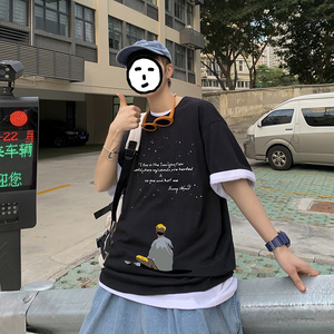 短袖t恤打底衫ins潮牌潮流衣服韩版简约百搭青少年A161-T08图片