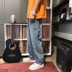 春秋男潮流百搭修身裤韩版宽松帅气ins潮牌直筒裤A161-K156-P35图片