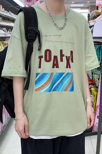 短袖夏季t恤韩版潮流宽松半截袖日系体恤潮牌原宿风A161-T40-P25图片