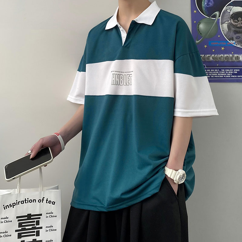 夏季短袖t恤宽松潮牌ins半袖大码胖子体恤潮A161-L023,男装Polo衫,电商A161