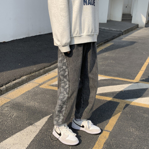 男士牛仔裤男潮牌修身小脚韩版潮流裤春秋款休闲A161-K215-P45图片