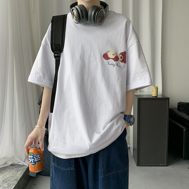 短袖t恤男潮牌2021夏季新款半袖ins潮流夏装上衣服A161-T27图片