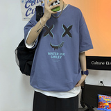 日系男潮流潮牌半截袖五分短袖T恤ins港风宽松上衣服A161-T19，男装T恤，电商A161