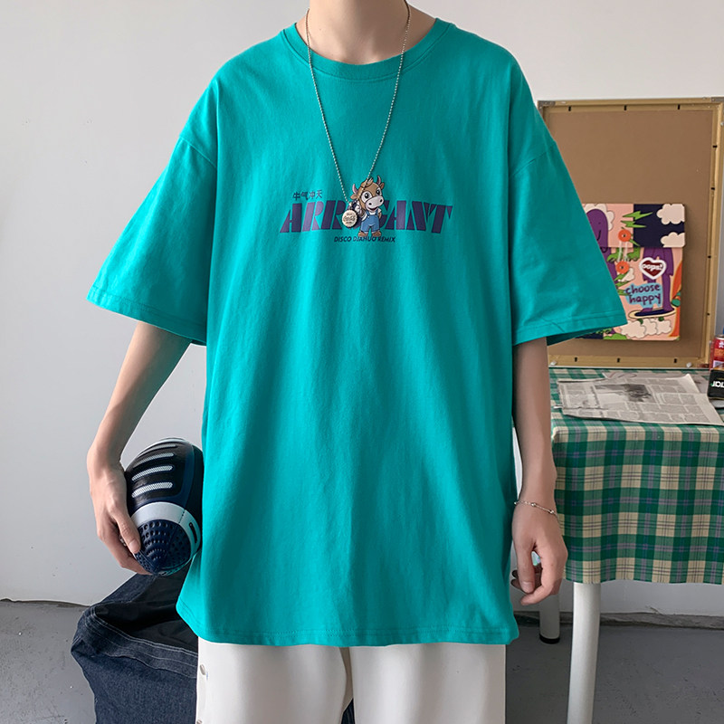 夏季短袖t恤男2021新款ins港风宽松百搭潮流A161-T88081-特P20,男装T恤,电商A161