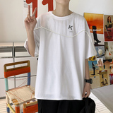夏季短袖T恤韩版潮流港风上衣服潮牌百搭半袖体恤insA161-B08-P30，男装T恤，电商A161