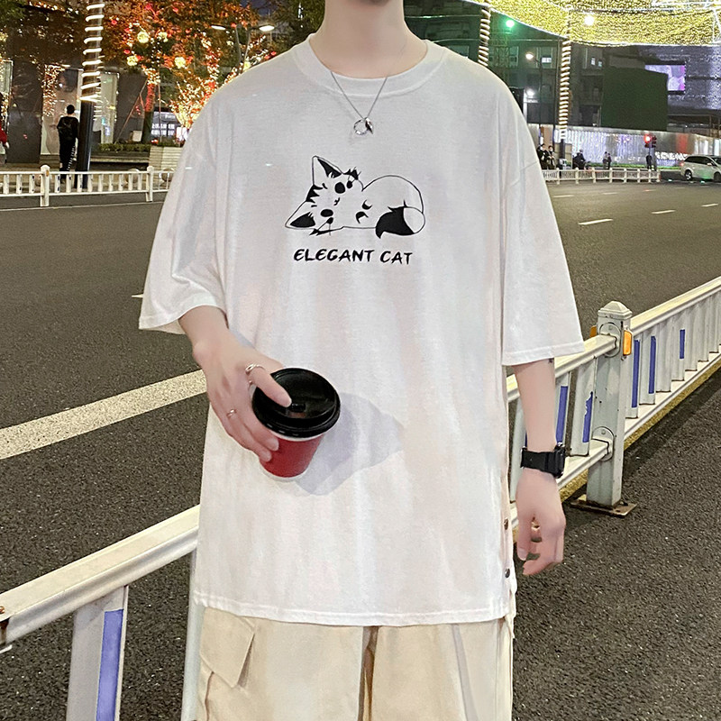 夏季男生短袖潮牌潮流ins宽松半袖时尚T恤潮A161-T088,男装T恤,电商A161