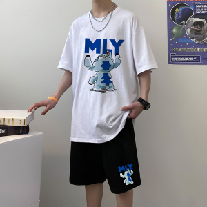 休闲运动套装2021新款夏季韩版潮流潮牌短袖网红A161-TZ06图片