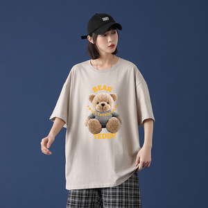 2021春夏新款短袖T恤男宽松潮流衣服打底衫A161-T03图片