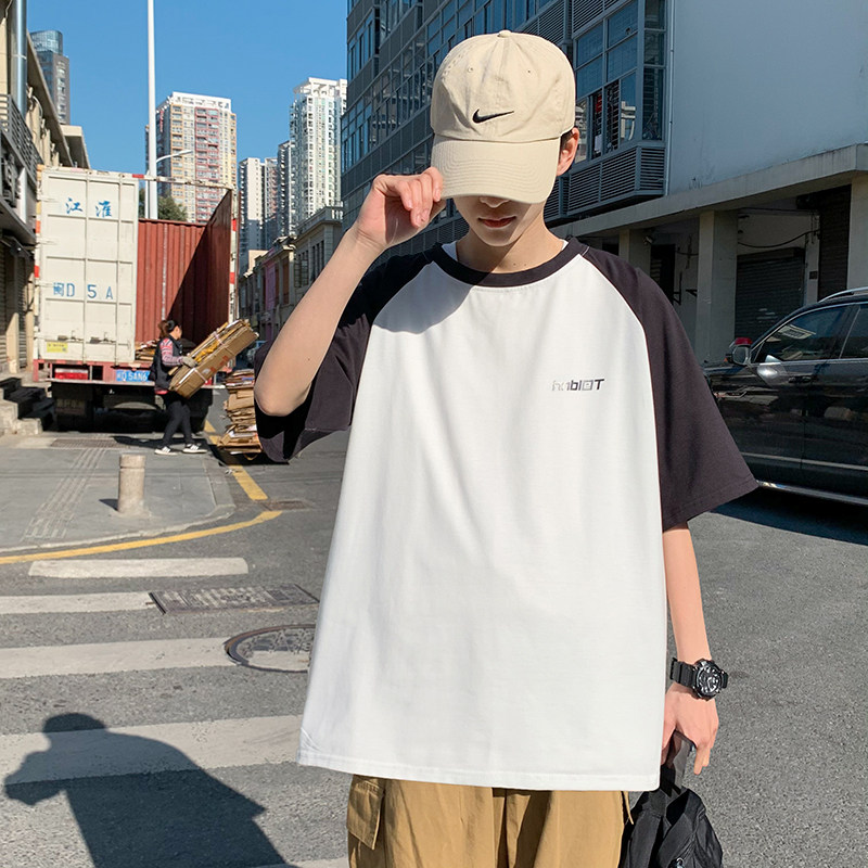 香港潮牌夏季短袖t恤男潮流修身圆领百搭上衣男装insA161-T30-P30,男装T恤,电商A161