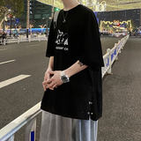 宽松短袖t恤男半袖桖潮流衣服ins七分袖男A161-T088-P35，男装T恤，电商A161