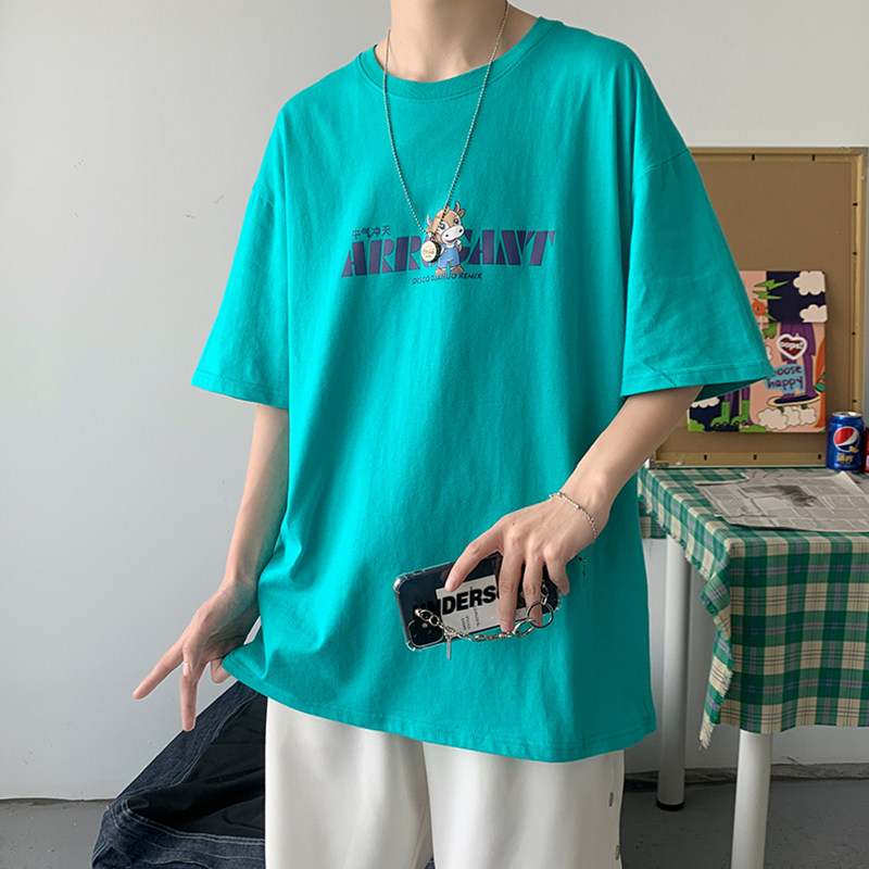 新款ins夏季短袖t恤男潮牌宽松潮流男士半袖A161-T88081-特P20图片