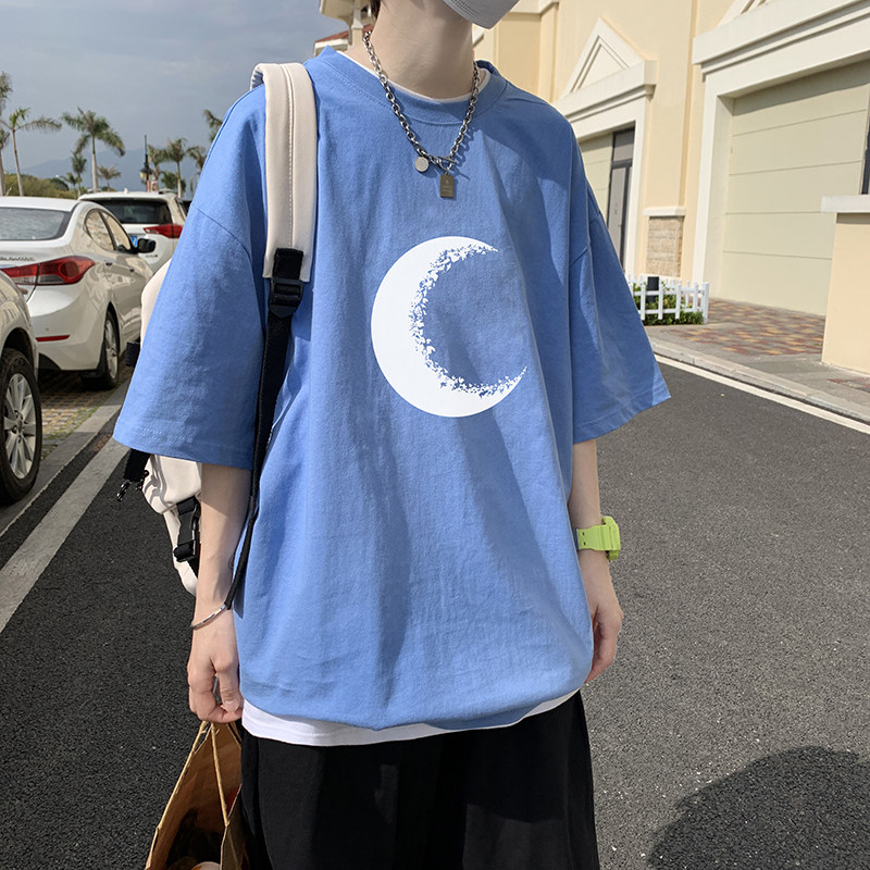 短袖t恤男夏季潮牌潮流ins宽松打底衫百搭情侣衣服A161-T09,男装T恤,电商A161