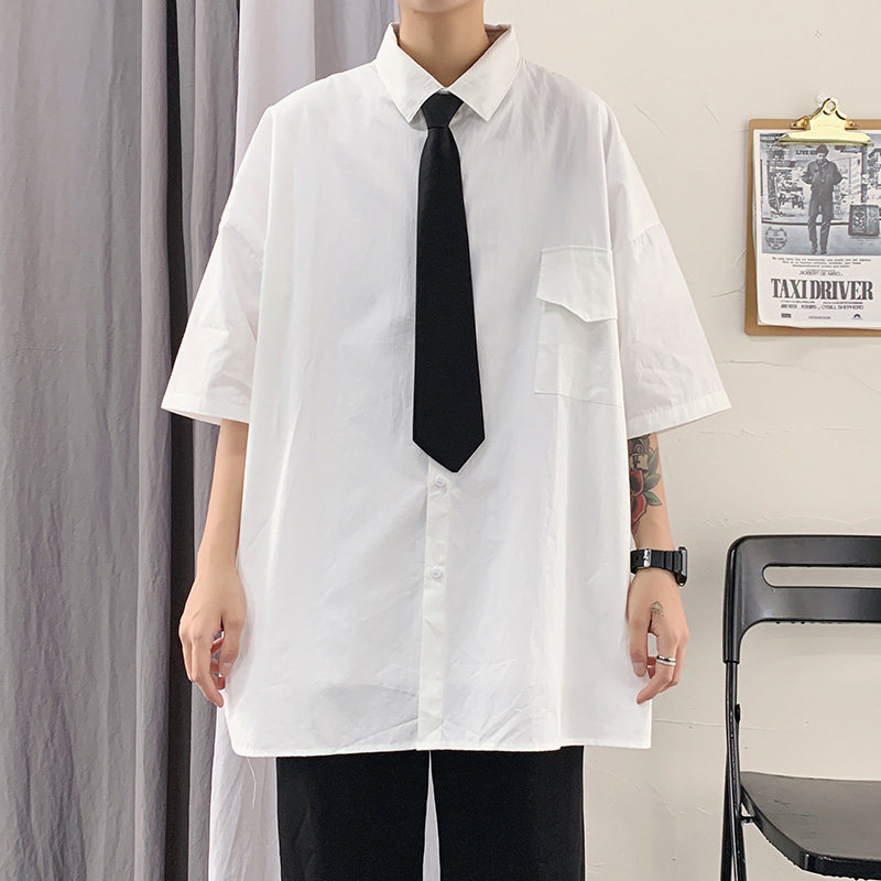 短袖t恤潮牌ins宽松印花中袖男夏季街头百搭个性潮A161-W1053图片