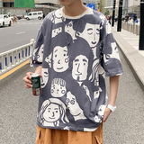 夏季短袖男潮牌t恤宽松百搭休闲上衣ins港风潮流体恤A161-T50-P30，男装T恤，电商A161