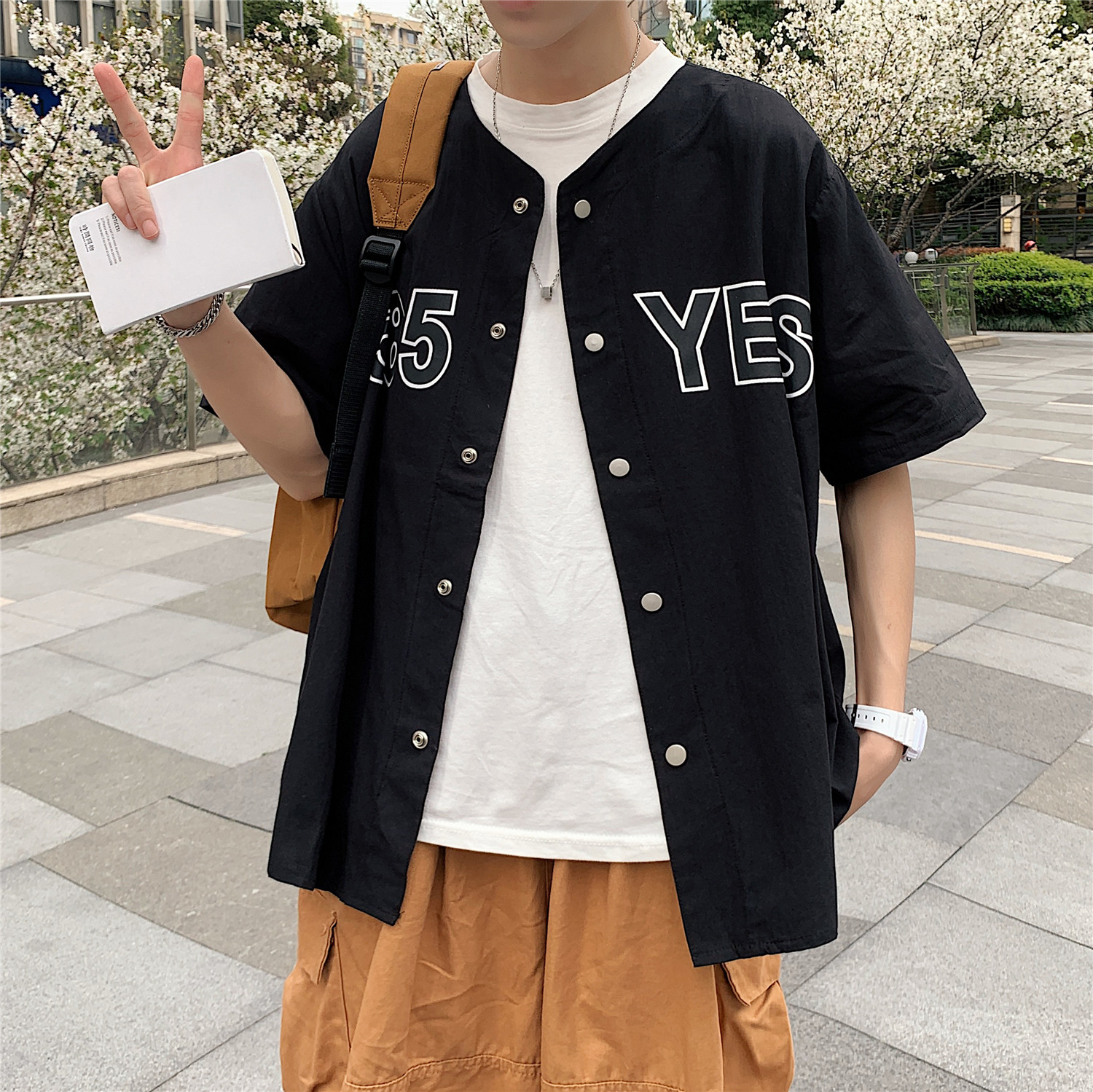 短袖衬衫2021夏季新款青年修身休闲半袖衬衣DS161-D0585-特,男装衬衫,电商A161