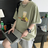 短袖t恤男夏季韩版潮流宽松潮牌ins百搭2021新款衣服A161-T25，男装T恤，电商A161