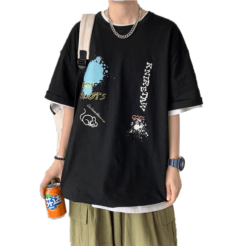 男短袖T恤夏季宽松潮流内搭上衣服潮牌ins百搭打底衫A161-T24,男装T恤,电商A161