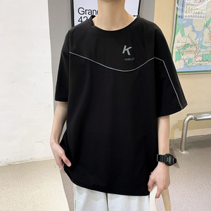 夏季短袖T恤韩版潮流港风上衣服潮牌百搭半袖体恤insA161-B08-P30图片