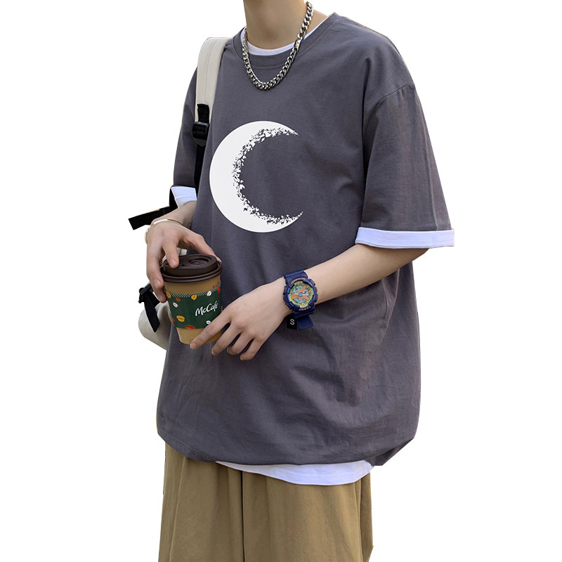 短袖t恤男夏季潮牌潮流ins宽松打底衫百搭情侣衣服A161-T09,男装T恤,电商A161