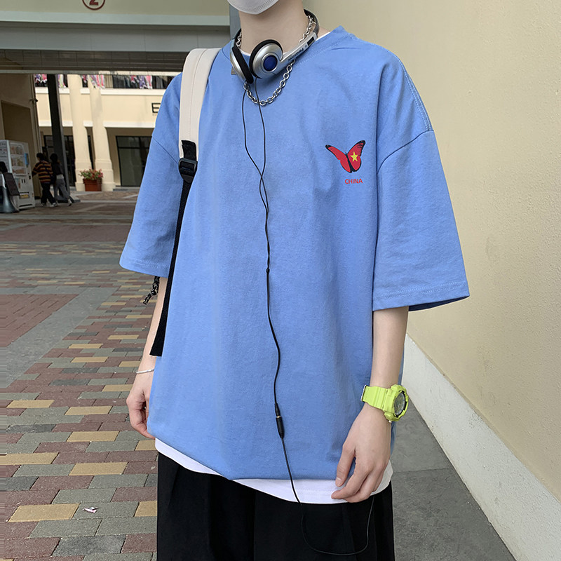 男士t恤潮牌潮流上衣服半袖2021新款男装体恤A161-T01,男装T恤,电商A161
