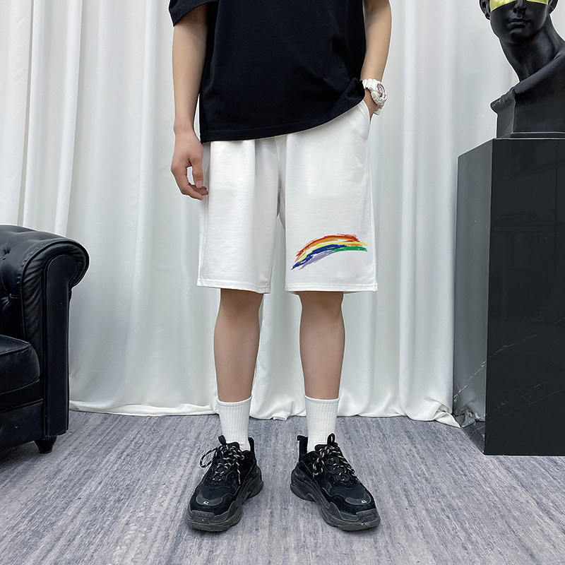 休闲短裤男宽松直筒原宿港风ins百搭韩版潮流运动A161-D07-P30,男装休闲裤,电商A161