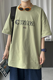 男短袖t恤潮牌潮流ins夏季新款半截袖印花上衣服A161-T20-P25，男装T恤，电商A161