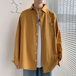 短袖衬衫外套ins宽松痞帅衬衣男装潮牌上衣服港风A161- C14图片