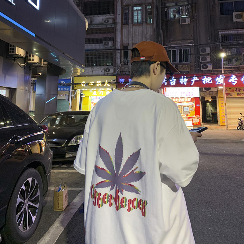 夏季港风男短袖t恤男生潮流宽松潮牌半袖ins上衣服A161-T11-P25,男装T恤,电商A161