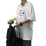 夏季新款短袖T恤网红ins超火港风百搭潮流潮牌宽松A161-T088，男装T恤，电商A161