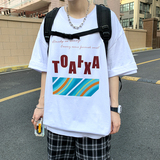 短袖t恤男潮牌ins宽松男生夏季街头百搭个性半截袖潮A161-T40-P25，男装T恤，电商A161