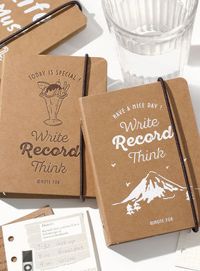 NOTE FOR活页收纳口袋彩色收纳袋M5牛皮活页手账本手帐票据文件袋