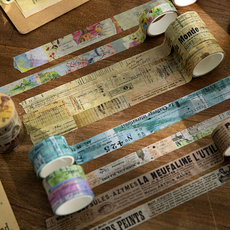 复古情怀制造机手账和纸胶带套装高颜值ins风基础手帐素材贴纸