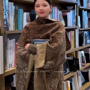 【印花披肩】2026秋冬新款书卷气印花披肩保暖外套斗篷