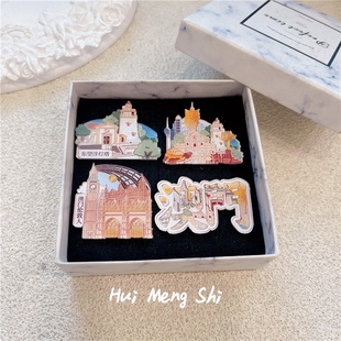 澳门徽章亚克力新葡京大三巴pin旅行纪念品永利皇宫伦敦人挂饰