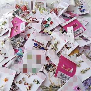 纯原保真出口余量尾货BJ新款logo滴油珐琅镶钻简约气质高级耳环A